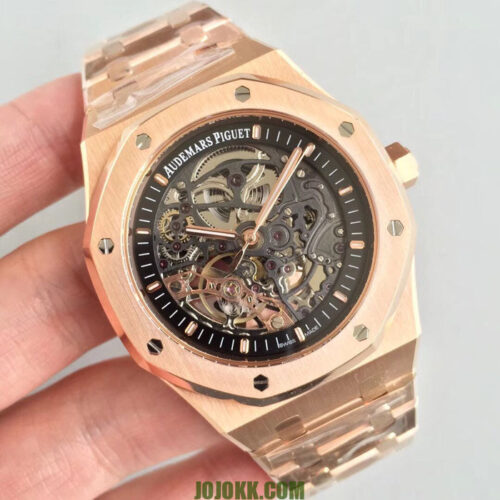 Audemars Piguet ROYAL OAK DOUBLE BALANCE WHEEL OPENWORKED PINK GOLD Replica - 2