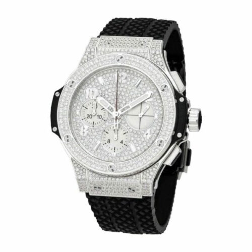 Hublot Classic Fusion Chronograph With Diamond Silver Dial Replica - 4