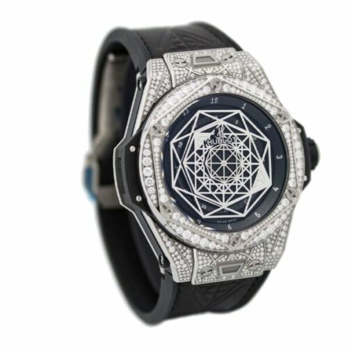 Hublot Sang Bleu Titanium Pave Replica - 5