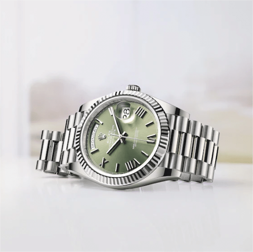 Rolex Day-Date 228239 Olive Green White Gold 40mm Replica - 4