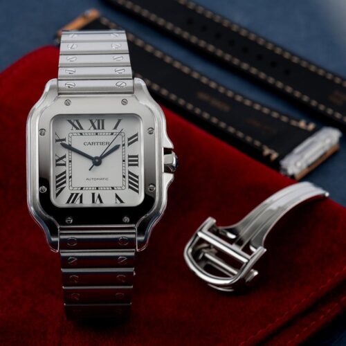 Cartier SANTOS MEDIUM SILVER Replica - 2