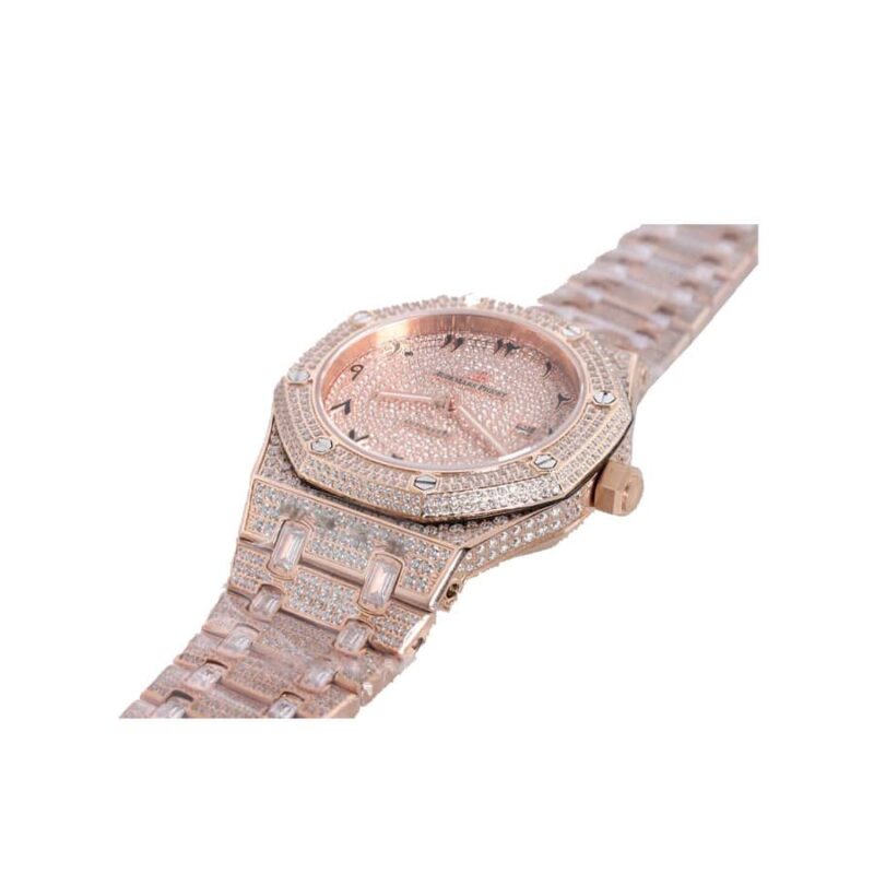 Audemars Piguet Royal Oak Iced Out Rose Gold Replica 4